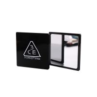 韩版黑白小方镜迷你镜子学生创意宿舍亚克力化妆小镜子圆形随身镜 3CE 黑色小方镜