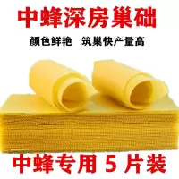 中蜂巢础蜜蜂巢础蜂蜡蜂箱全套养蜂工具蜜蜂巢脾巢基中锋巢础巢皮 中蜂巢础5片装(试用) 送王笼防逃片王笼各一个清木片6片