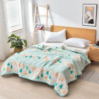 南方生活夏凉被双人空调被单人学生夏季薄被子可水洗棉被芯儿童被 [南方]m*清新绿叶 70cmx100cm午休被