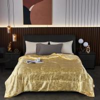 正宗蚕丝被空调被夏凉被加厚春秋被子四季通用被芯单人双人 [贵族系列]优雅黄色 100X150cm儿童被