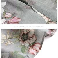 连衣裙夏季2021新款女装高端仿桑蚕丝碎花仙女薄款收腰长款裙子[15天内发货] 花色 S 建议85-95斤