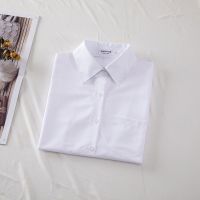 2021新款JK制服衬衫女短袖白色上衣学生学院风领带蝴蝶结衬衣 单件白色短袖 3XL