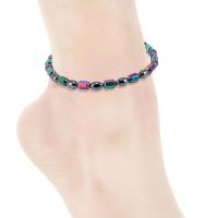 [减肥减脂]磁疗脚链能量磁石负离子脚环缓解疲劳助睡眠脚饰 炫彩椭圆[磁疗脚链] 防水不掉色