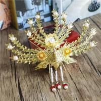 发簪头饰古代皇后娘娘发饰品汉服新娘步摇全套大凤凰凤冠古装流 A款头饰
