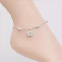 日韩版国学生脚链女简约天然玉石手链女个性潮流辟邪本命年平安扣 脚链-铜钱平安扣2128