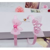 韩版儿童发箍头箍发饰包布防滑小女孩可爱发夹公主宝宝发卡头饰品 粉色兔耳朵+粉色皇冠 美丽