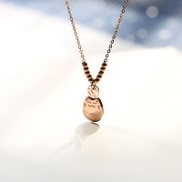 不掉色日韩圆珠招财猫钛钢脚链超仙玫瑰金社会女脚踝链脚踝饰品女