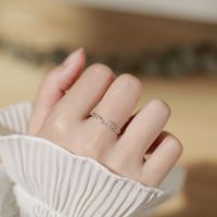 戒指女小众设计冷淡风ins不掉色闺蜜学生可调节高级感钻戒蝴蝶结 线条百搭戒指(可调节)