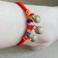 虎头学步铜铃铛手链宝宝婴儿童小孩压惊防惊吓五彩绳手链脚链 岁岁平安虎头铃婴儿款10-11cm