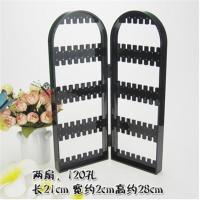 项链架收纳盒韩国炫彩珠宝柜收纳架首饰耳环耳钉展示饰品挂架 两扇黑色