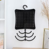 首饰壁挂耳环耳坠收纳挂架钥匙挂架戒子手镯挂墙首饰架家用收纳 黑色(送无痕挂钩)