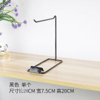 创意首饰架铁艺耳环收纳架耳钉耳饰挂架唇膏小饰品架子摆摊展示架 单排首饰架黑色