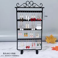 首饰架饰品耳环手链项链展示架饰品收纳盒耳环架挂耳钉耳坠架子 48孔新款耳环架黑