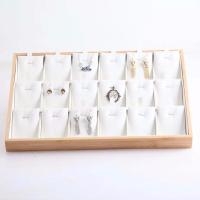 新品竹木首饰项链展示架 耳环吊坠收纳架托 珠宝饰品陈列展示道具 白皮