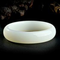 [权威证书]保真玉手镯女款玉镯子真货天然手镯旺夫送妈妈 52