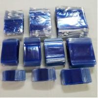 自封袋 pvc袋透明密封袋珠宝首饰佛珠文玩袋塑料包装防氧化袋蓝色 薄款4*6(26丝)包/100个