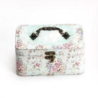 大号双层首饰盒公主欧式手饰品盒韩国项链耳钉戒指耳坠首饰收纳盒 浪漫花语[绿色3]-大号双层