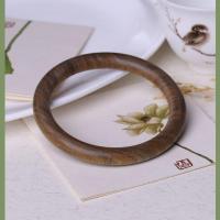 檀木手镯女款手环古风雕刻木镯天然檀香味道好闻自带送人生日礼物 绿檀精致圆条 内径54