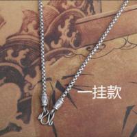 关公观音佛祖泰国佛牌一挂三挂吊坠吊牌配链钛钢男女项链长毛衣 一挂款 链粗3mm长50cm