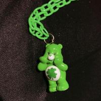 洋娃娃贩卖机 土酷蹦迪原宿小熊项链 care Bears项链 彩虹熊项链 浅绿色