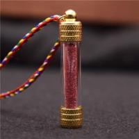 天然朱砂原石粉吊坠嘎乌盒项坠男女儿童宝宝随身挂件项链朱砂颗粒 小号原石粉