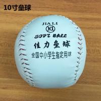 标准垒球小学生体育用初学者训练套装考试专用实心棒球10英寸佳力 1个垒球