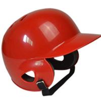 专业棒球头盔打击头盔双耳棒球头盔 戴面具防护罩护 红色