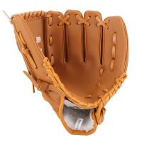 棒球手套儿童棒球青少年成人棒球手套装备大学生体育课垒球投手套 10.5寸棕色手套(无球)-155c