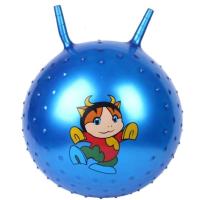 大号加厚瑜伽球加厚成人减肥儿童宝宝孕妇助产 健身器材按摩龙球 蓝色 45厘米羊角球 适合1-2岁小孩