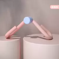 环形夹小腿大腿部按摩器多功能肌肉放松经络疏通狼牙滚轴瑜伽器材 基础款腿部锻炼器[樱花粉]