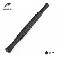 健身瑜伽手持筋膜轮按摩狼牙棒瘦后背赶腿手部肌肉放松 黑色滚轮