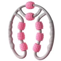 按摩滚轮仪肝经腿部器刮肝胆疏通仪器经络大腿瘦腿工具多功能七胆 全新升级八轮按摩器(可爱粉)