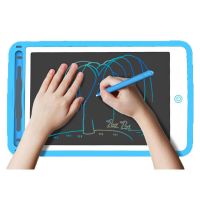 儿童液晶绘画板写字板家用小黑板可擦写宝宝卡通涂鸦画板益智早教 8.5寸蓝 单色高亮护眼屏 一健清除
