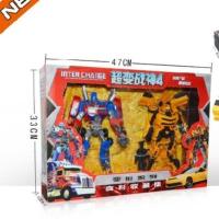 手办变形玩具金刚5加大大黄蜂甲壳虫汽车恐龙机器人模型男孩玩具 21CM大黄蜂+擎天柱(二款)
