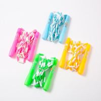 竹节跳绳儿童小学生中考体育专用女士减肥燃脂可调节绳子健身器材 普通款[硬珠款]随机颜色