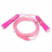 发光儿童跳绳LED夜光健身器材儿童跳绳闪光跳绳七彩发光跳绳 发光七彩跳绳粉色1条