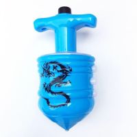 新款仿木陀螺闪光音乐陀螺仿木古铜七彩音乐陀螺儿童发光玩具 仿木闪光音乐陀螺一个【蓝色】