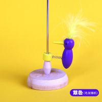 点头啄木鸟滑滑乐木制创意新奇减压发泄玩具朋友儿童圣诞生日礼物 彩色单鸟[紫色]羽毛颜色随机
