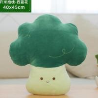 创意大白菜豌豆西兰花胡萝卜蔬菜抱枕靠垫火烈鸟毛绒玩具生日礼物 西兰花