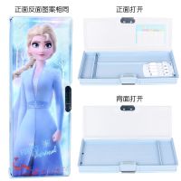 迪士尼苏菲亚公主冰雪奇缘文具盒女多功能塑料小学生创意铅笔盒 DF5706冰雪文具盒蓝色