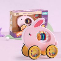 儿童拖拉学步玩具婴儿1-3岁宝宝益智拉线拉绳手推玩具小狗狗走路 小兔子彩盒装