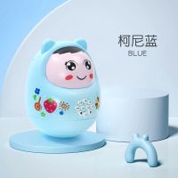 大号不倒翁玩具宝宝婴儿益智早教玩具3-6-9-12个月以上0-1岁儿童 学叫称呼早教不倒翁(蓝色) [电池自备]