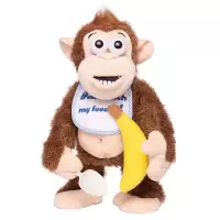 电动哭闹香蕉猩猩拿着香蕉的磁控猴子婴儿安抚毛绒玩具生日礼物女 [公仔非电动]香蕉猩猩 [收藏]送电池+拆卸螺丝刀