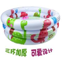 儿童充气游泳池宝宝洗澡盆三环加厚小孩钓鱼玩具婴儿玩水海洋球池 恐龙水池61cm*1