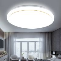 简约现代led吸顶灯圆形灯具灯饰客厅灯卧室餐厅书房间阳台厨房灯 金线款 直径20cm白光24瓦