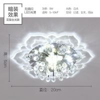 简约led走廊入户灯过道水晶吸顶灯轻奢嵌入式筒灯玄关阳台门厅灯 白光 特价款[明装]