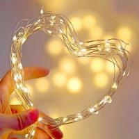 USB遥控铜线灯串满天星星小彩灯闪烁卧室宿装饰灯铜丝小灯泡挂灯 暖白色 USB普通款-5米50灯-常亮