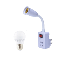 LED节能移动灯具带开头插座插头卧室床头儿童睡眠睡觉喂奶墙壁灯 无灯罩--灯座三插 不带灯泡