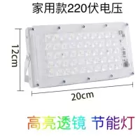 led户外防水投光灯射灯探照灯庭院灯工厂灯透镜灯照射灯广告照明 【45小时一度电】模组80W