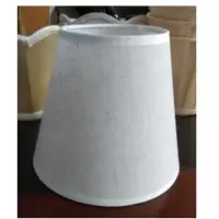 灯具配件灯罩耐用麻布灯罩锥形台灯壁灯创意落地灯罩手工布艺灯壳 小号下15上9高13cm 9.9元